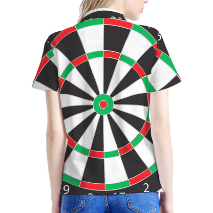 Classic Dartboard Print Women's Polo Shirt