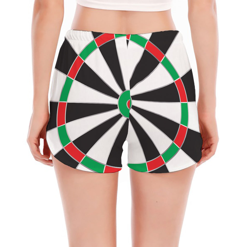 Classic Dartboard Print Women's Split Running Shorts