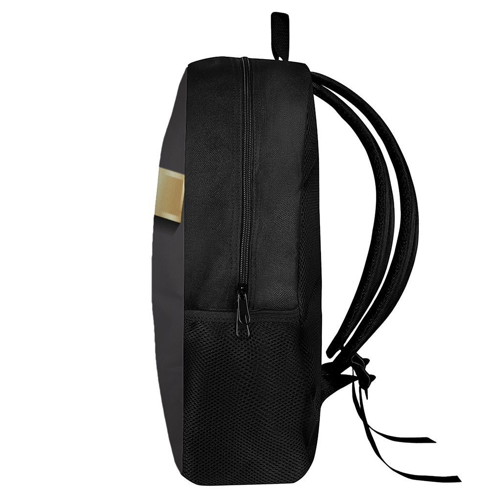 Classic Golden Cross Print 17 Inch Backpack