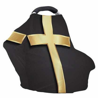 Classic Golden Cross Print Baby Seat Cover