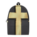 Classic Golden Cross Print School Backpack