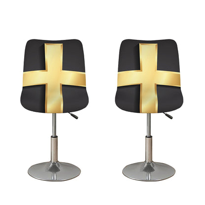 Classic Golden Cross Print Bar Stool Covers