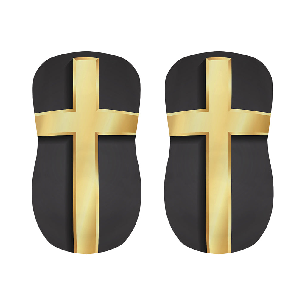 Classic Golden Cross Print Bar Stool Covers