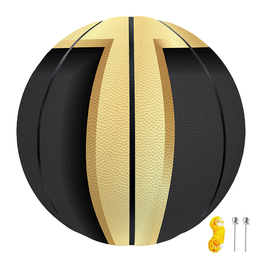 Classic Golden Cross Print Basketball