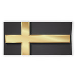 Classic Golden Cross Print Beach Towel