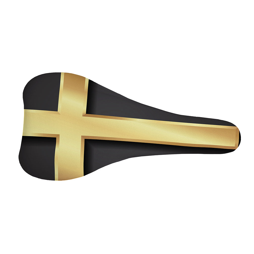 Classic Golden Cross Print Bicycle Seat Cover