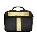 Classic Golden Cross Print Briefcase Bible Bag