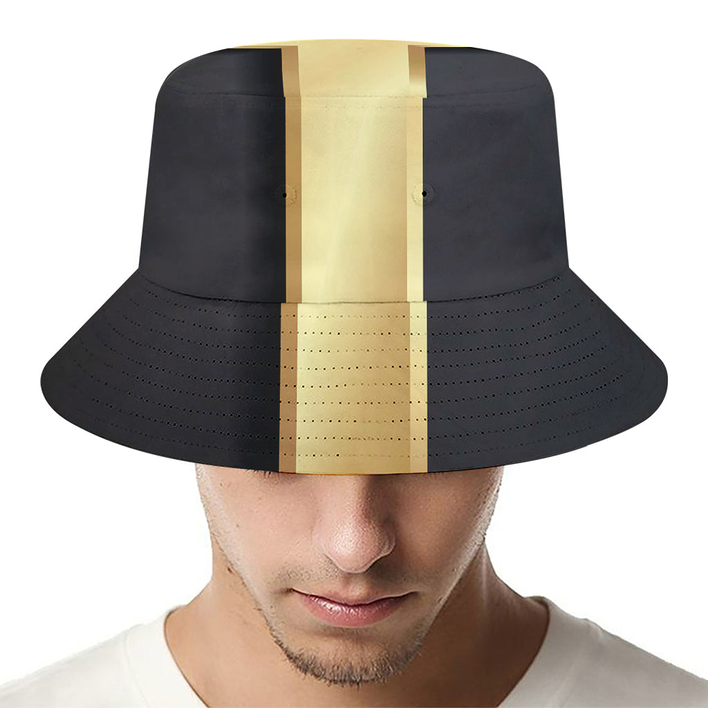 Classic Golden Cross Print Bucket Hat