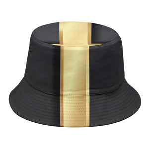 Classic Golden Cross Print Bucket Hat