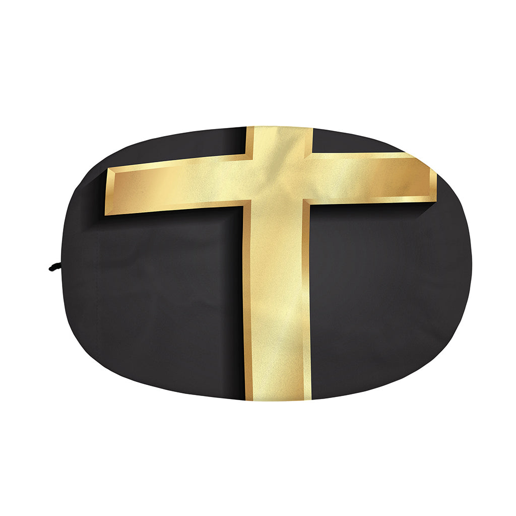 Classic Golden Cross Print Car Side Mirror Covers