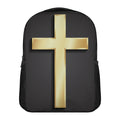 Classic Golden Cross Print Casual Backpack