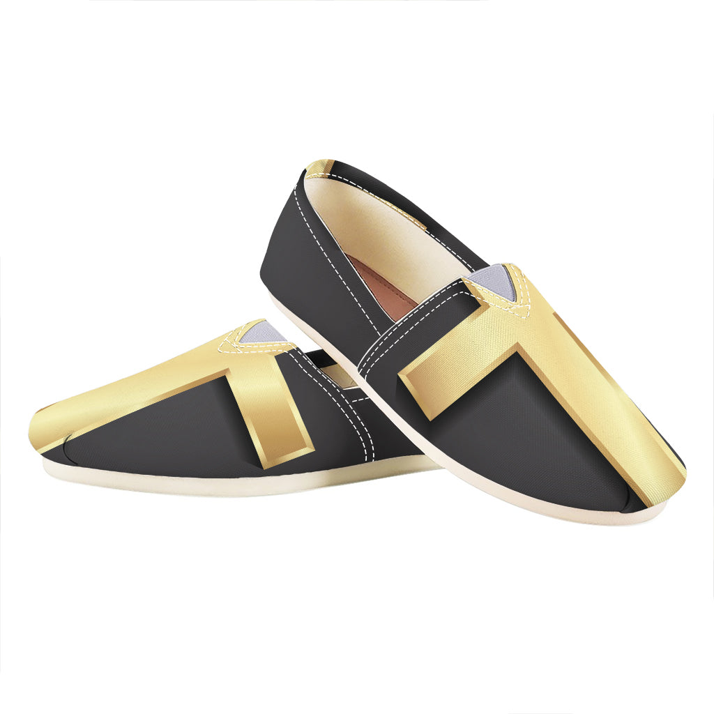 Classic Golden Cross Print Casual Shoes