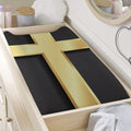 Classic Golden Cross Print Changing Pad Cover