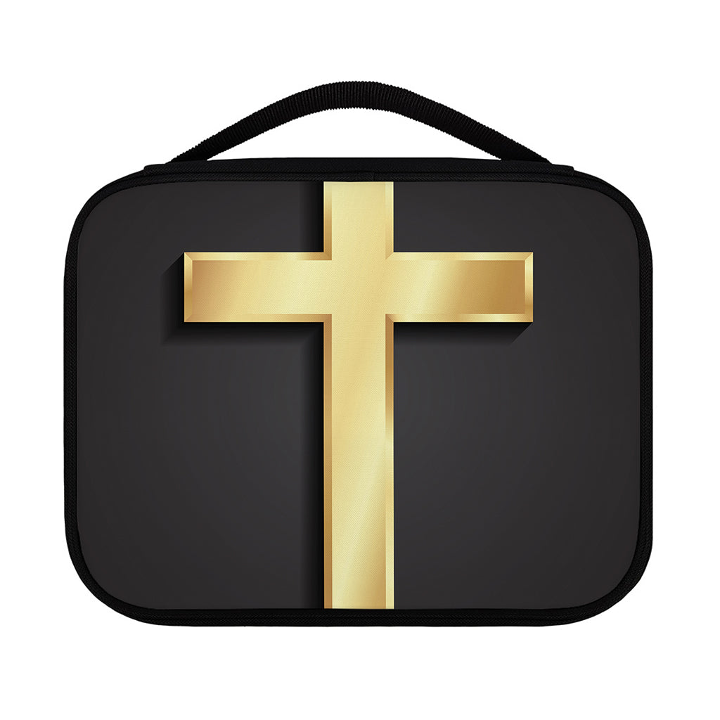 Classic Golden Cross Print Classic Bible Case