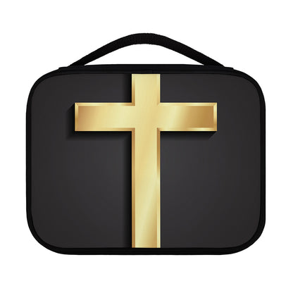 Classic Golden Cross Print Classic Bible Case