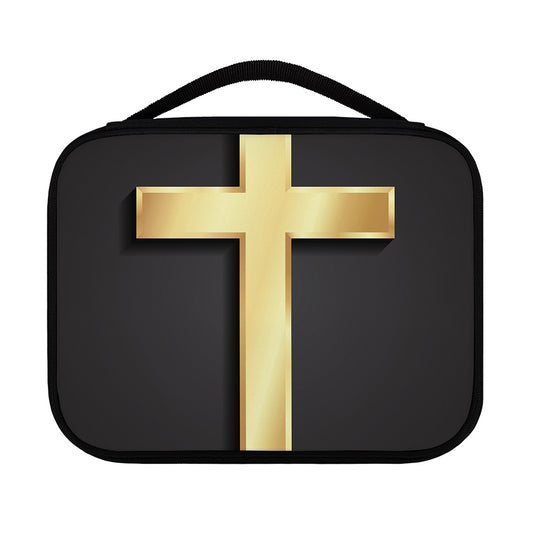 Classic Golden Cross Print Classic Bible Case