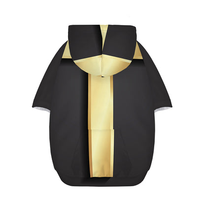 Classic Golden Cross Print Dog Zip Up Hoodie