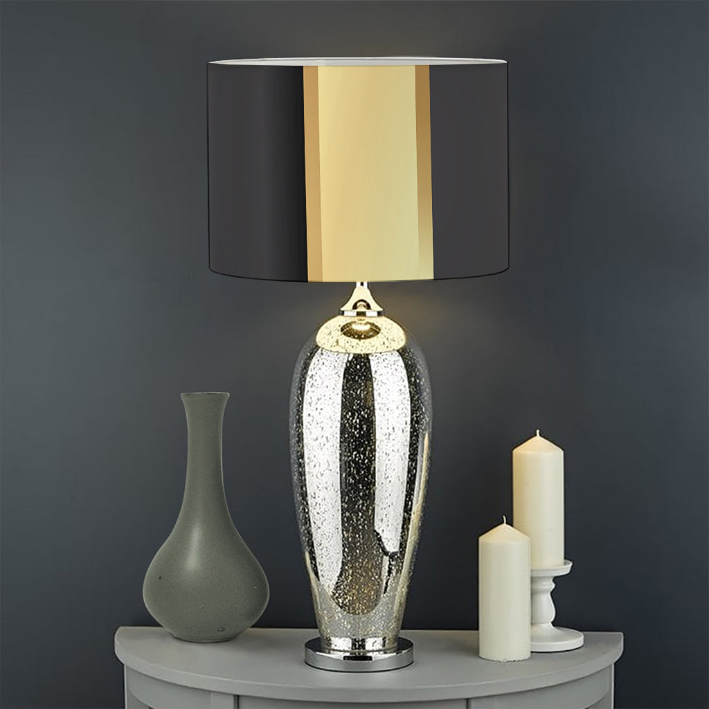 Classic Golden Cross Print Drum Lamp Shade