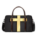 Classic Golden Cross Print Duffel Bag