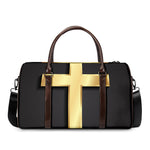 Classic Golden Cross Print Duffle Bag
