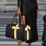 Classic Golden Cross Print Duffle Bag