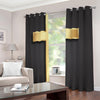 Classic Golden Cross Print Extra Wide Grommet Curtains