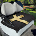 Classic Golden Cross Print Golf Cart Seat Cover