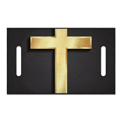 Classic Golden Cross Print Golf Cart Seat Cover