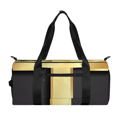 Classic Golden Cross Print Gym Bag