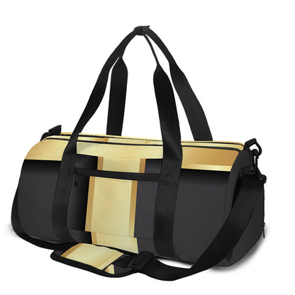 Classic Golden Cross Print Gym Bag