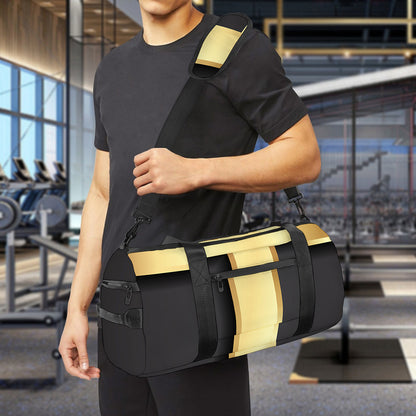 Classic Golden Cross Print Gym Bag
