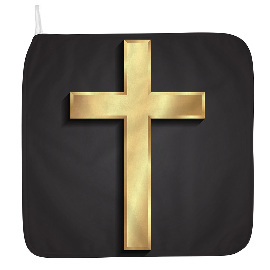 Classic Golden Cross Print Hand Towel