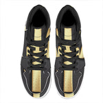 Classic Golden Cross Print High Top Leather Sneakers