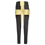 Classic Golden Cross Print High-Waisted Pocket Leggings