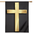 Classic Golden Cross Print House Flag