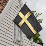 Classic Golden Cross Print House Flag