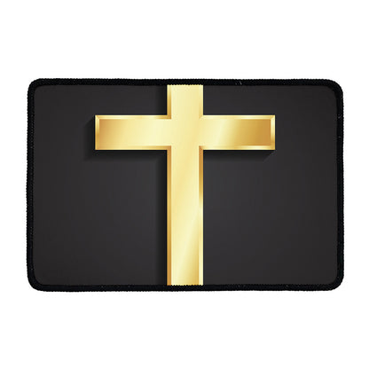 Classic Golden Cross Print Kitchen Mat