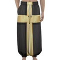 Classic Golden Cross Print Lantern Pants