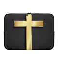 Classic Golden Cross Print Laptop Sleeve