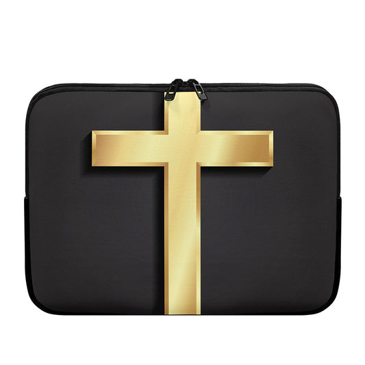 Classic Golden Cross Print Laptop Sleeve