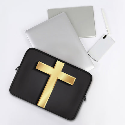 Classic Golden Cross Print Laptop Sleeve