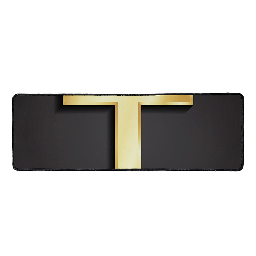 Classic Golden Cross Print Long Kitchen Mat