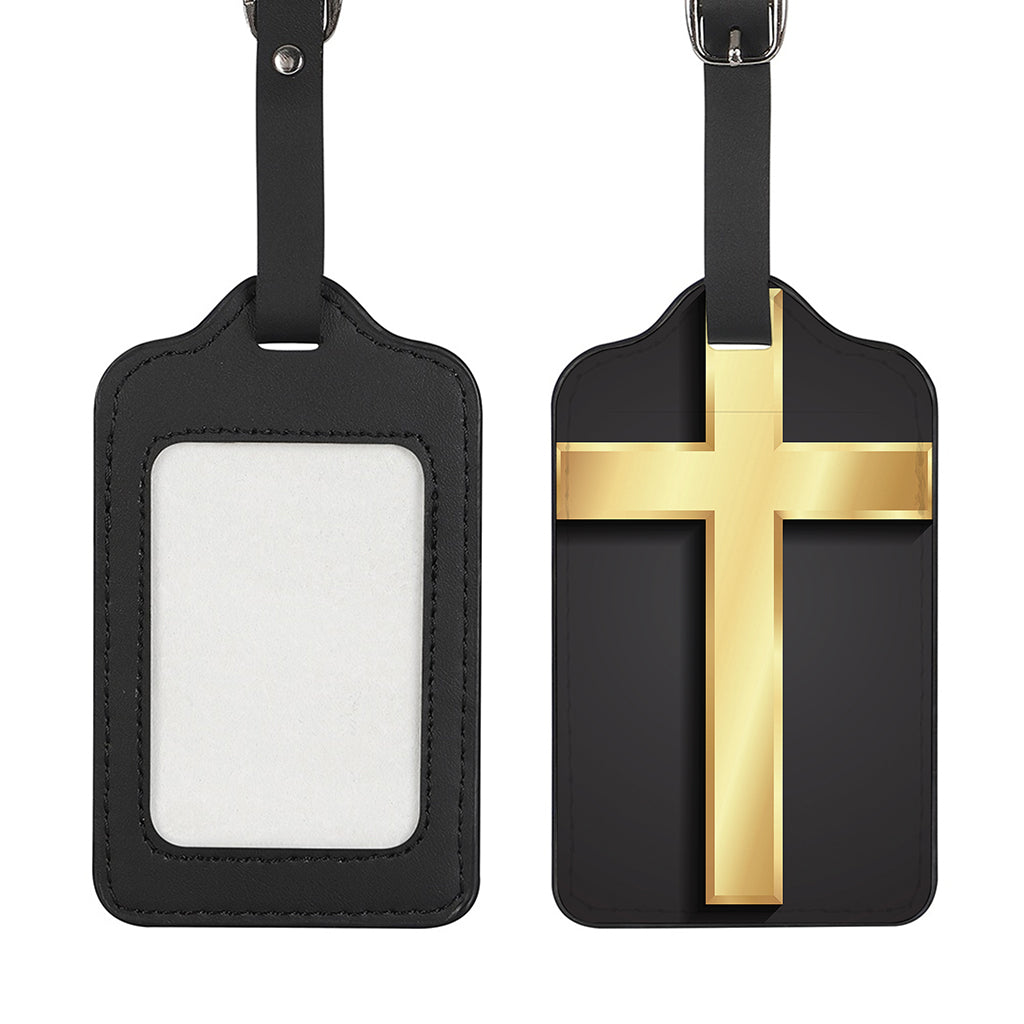 Classic Golden Cross Print Luggage Tag