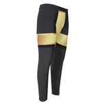 Classic Golden Cross Print Men's Compression Pants