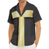 Classic Golden Cross Print Men's Deep V-Neck Shirt