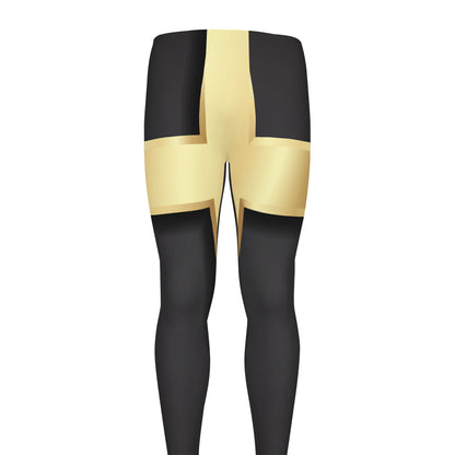 Classic Golden Cross Print Men's leggings