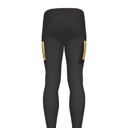 Classic Golden Cross Print Men's leggings