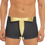 Classic Golden Cross Print Men's Short Boxer Briefs