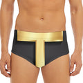 Classic Golden Cross Print Men's Triangle Swim Briefs