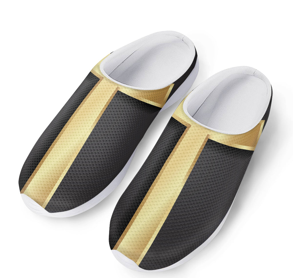 Classic Golden Cross Print Mesh Casual Shoes